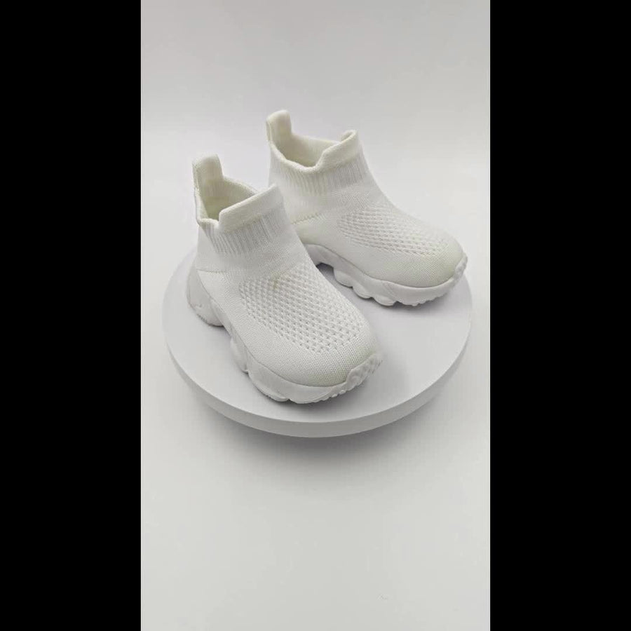 Chaussures de sport en maille respirantes pour garçons et filles, chaussures-chaussettes élastiques, style tendance tric