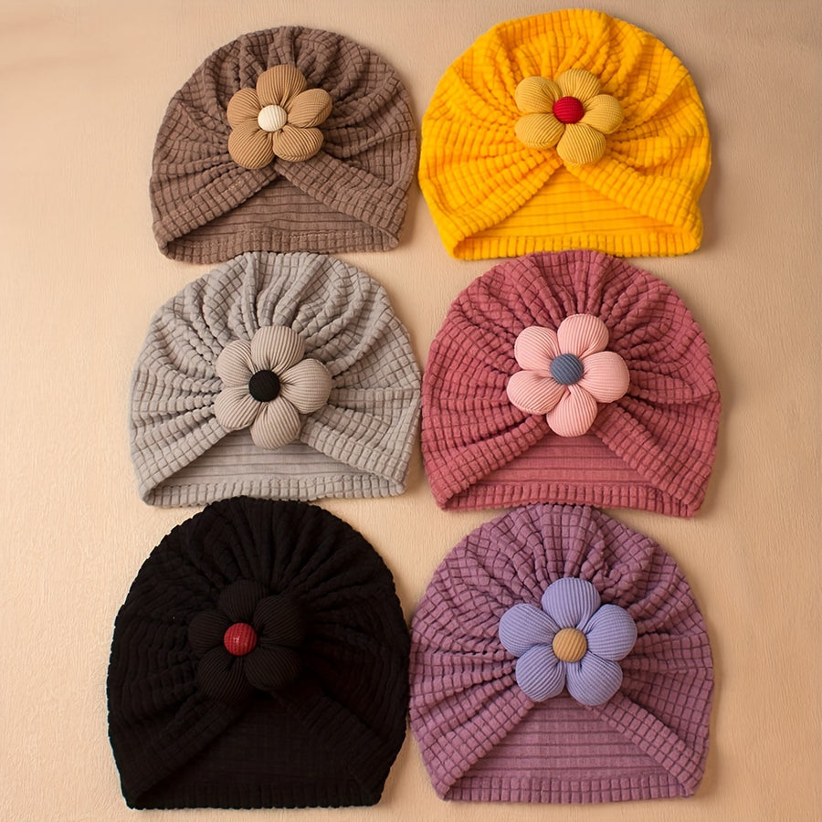 1/2/3 pièces Chapeau Turban à Rayures et Fleurs, Chaud, Confortable, photo 13