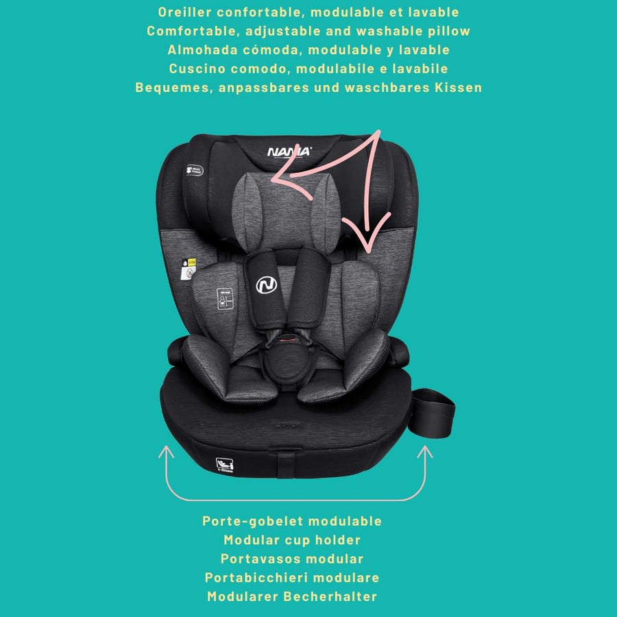 Nania Milano, Siège auto bébé ISOFIX, évolutif 76-150 cm, de 9 à 36 kg — Monptitlou