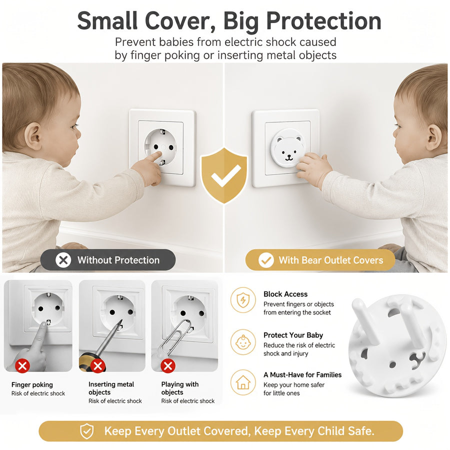 Cache-prises de sécurité pour bébé — Monptitlou
