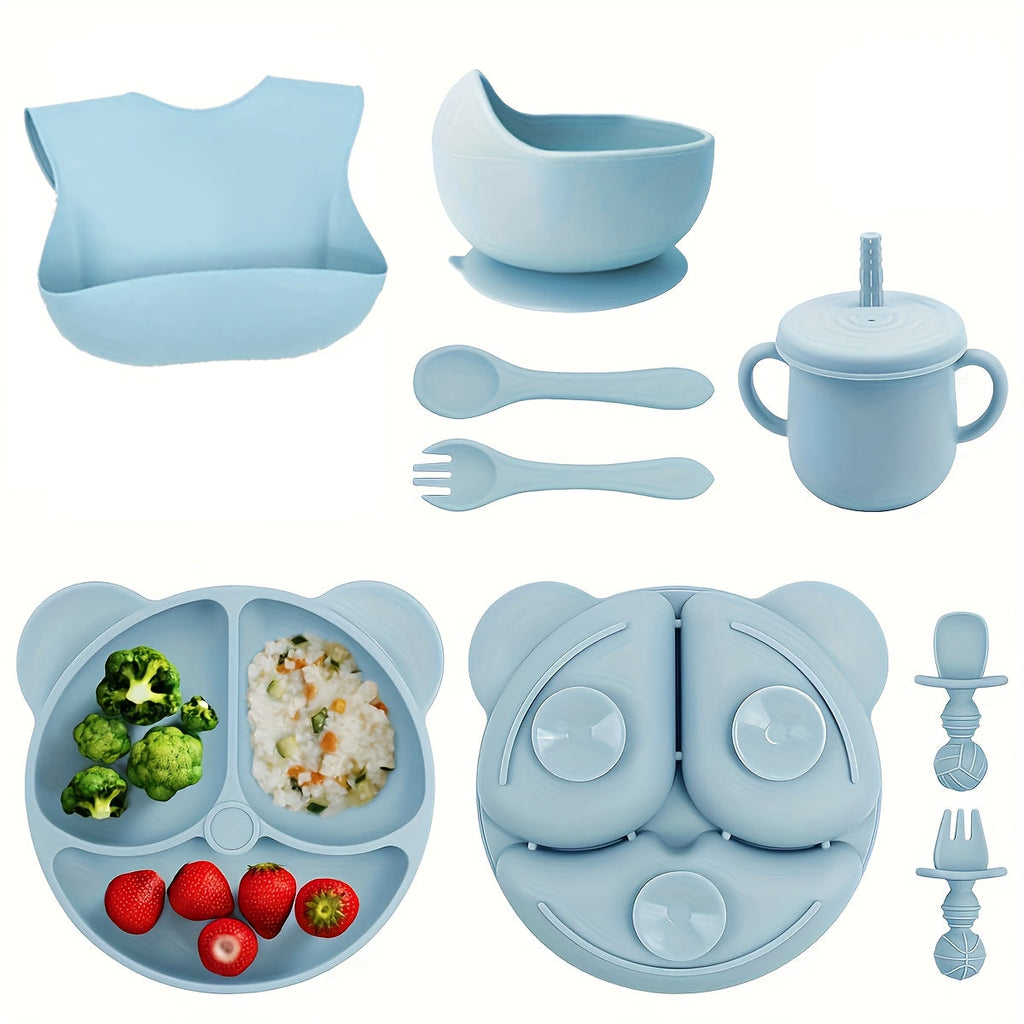 Ensemble d'alimentation pour bébé en silicone, 10 pièces — Monptitlou