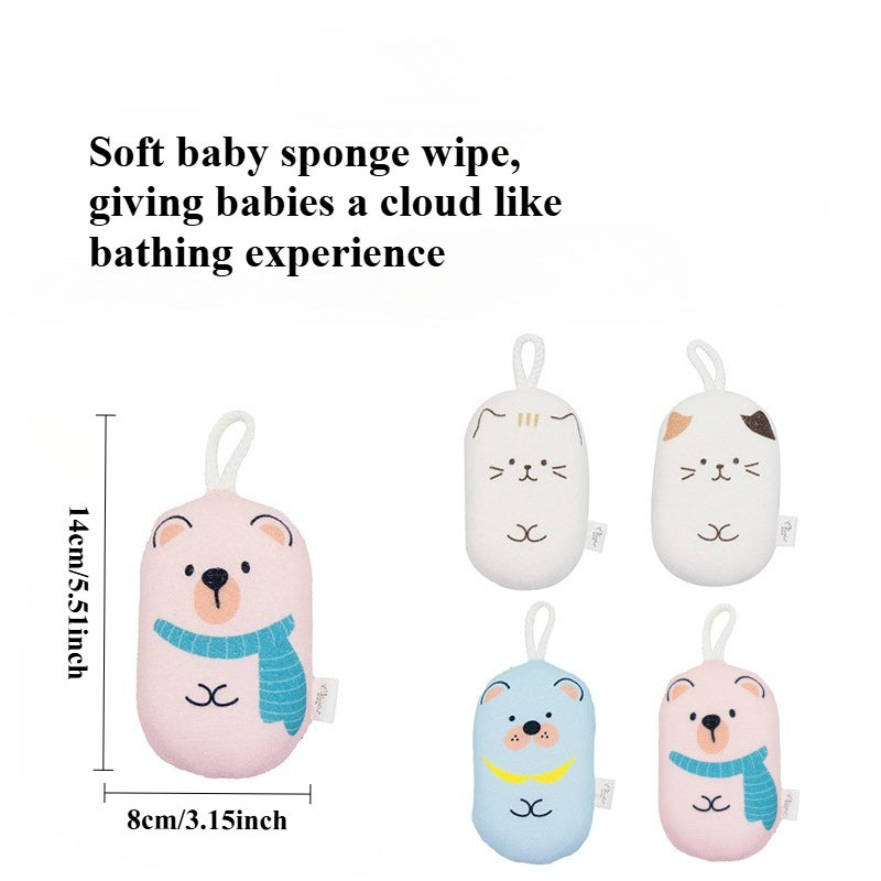 Gant de bain en mousse moussante doux pour nouveau-né, motif cartoon — Monptitlou