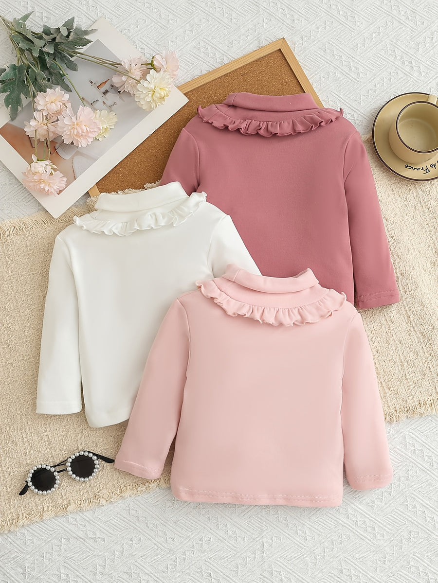 Pulls col roulé en velours allemand pour filles, automne/hiver — Monptitlou