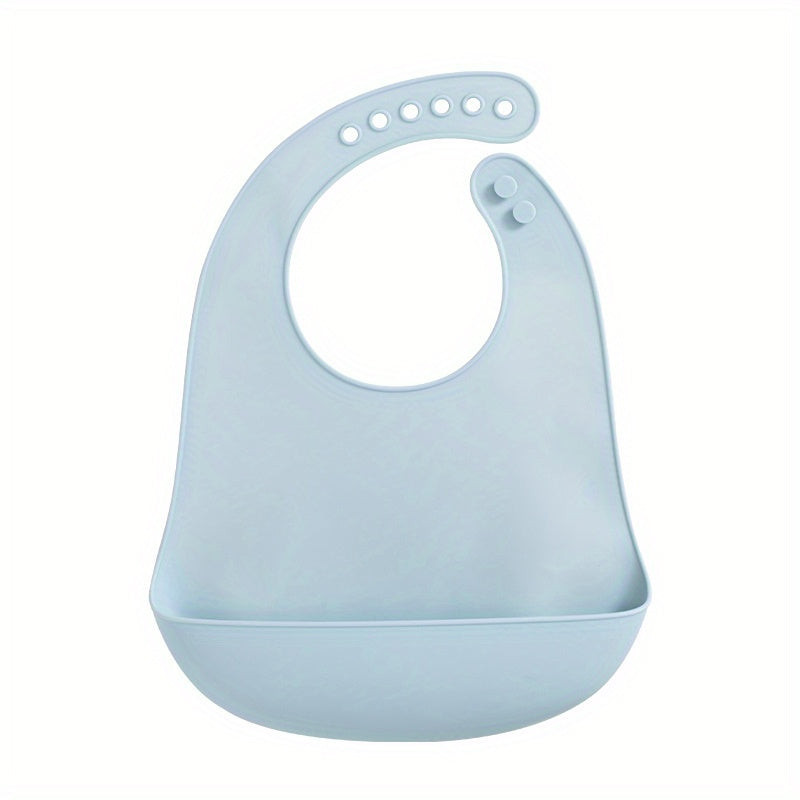 1 bavoir en silicone pour bébé, bavoir uni pour nourrisson — Monptitlou