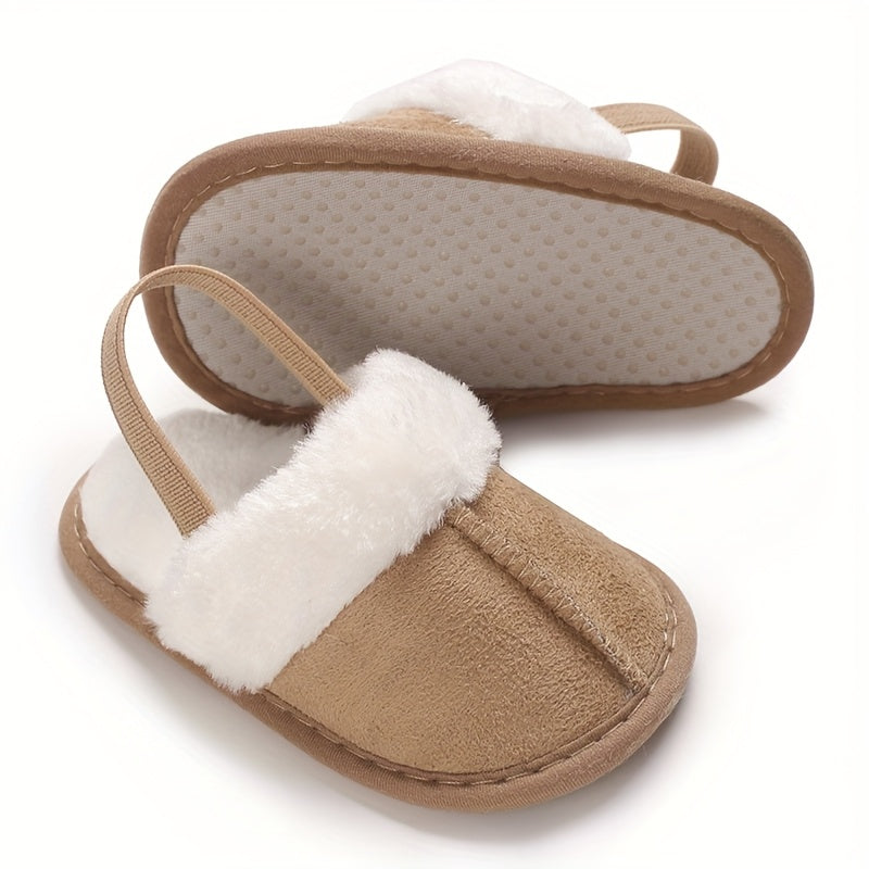 Chaussons Douillets en Peluche pour Bébé Fille - Semelle Souple et Antidérapante pour le Confort Intérieur | Mignons et 