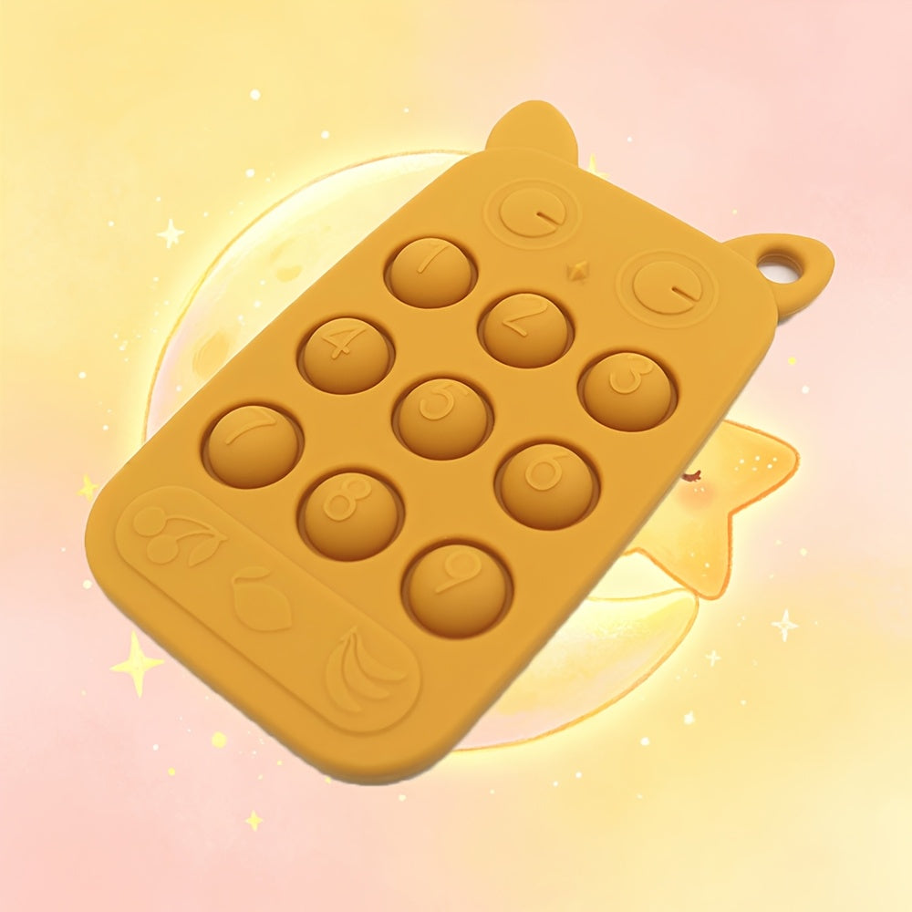 Bébé Silicone Téléphone Anneau de Dentition Jouet Clavier Numérique — Monptitlou