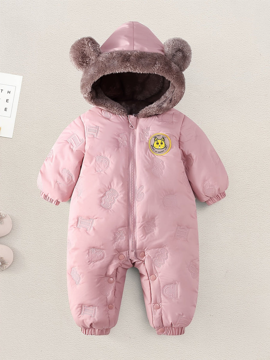 Barboteuse d'hiver pour fille, Manteau matelassé pour bébé et tout-petite fille, Veste matelassée doublée pour bébé, Gre