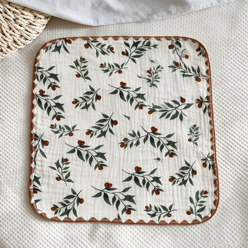 Serviettes pour bébé avec motif floral et ours — Monptitlou