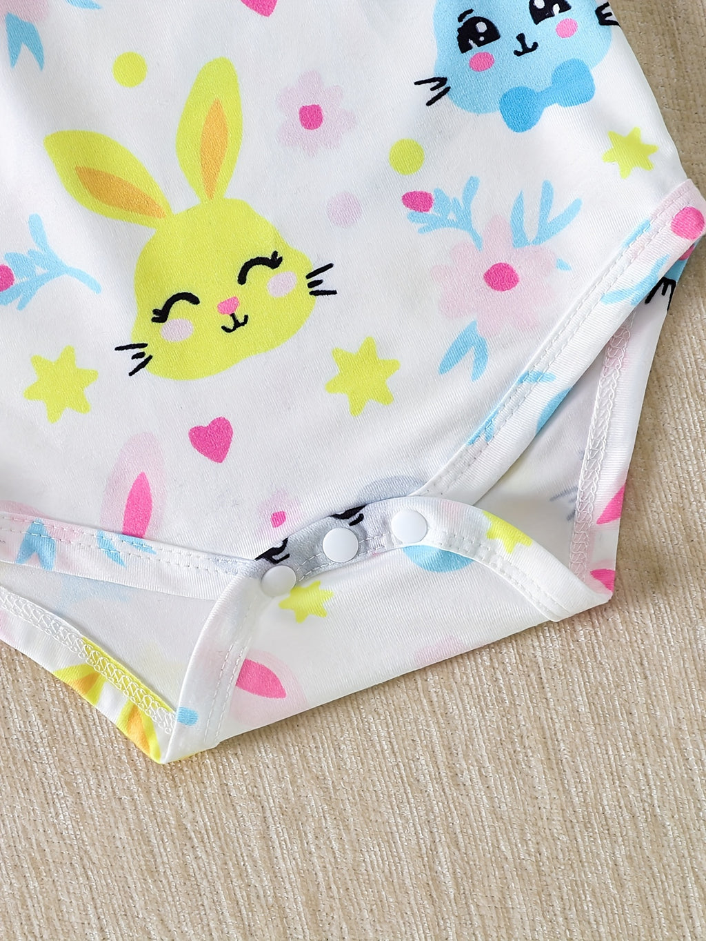 Tenues thème lapin - blouse manches longues et pantalon avec nœud et — Monptitlou