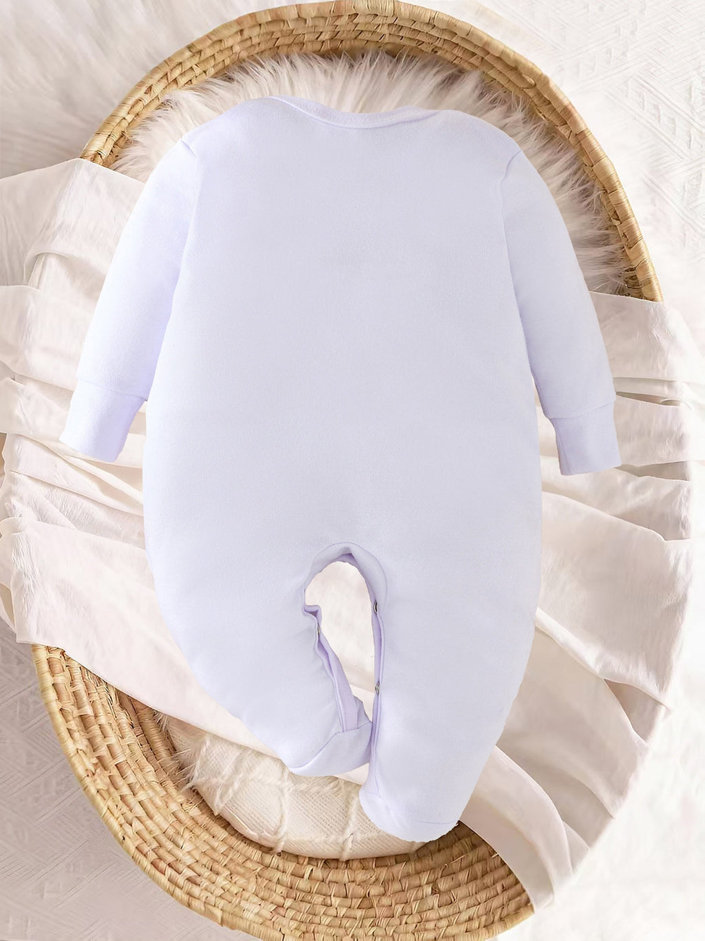 Barboteuse à pieds pour nouveau-né BABY 2027 avec imprimé lettre — Monptitlou