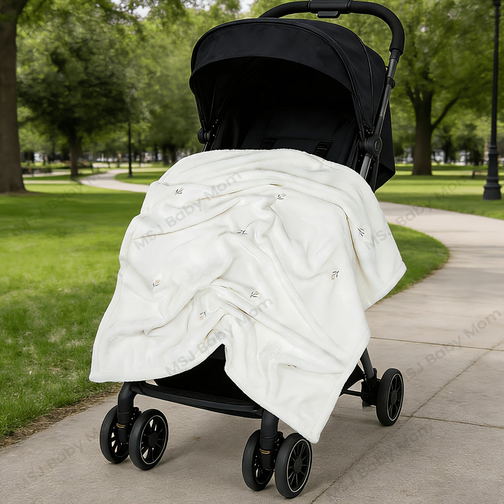 Couverture Chaude Brodée Tulipe pour Bébé — Monptitlou