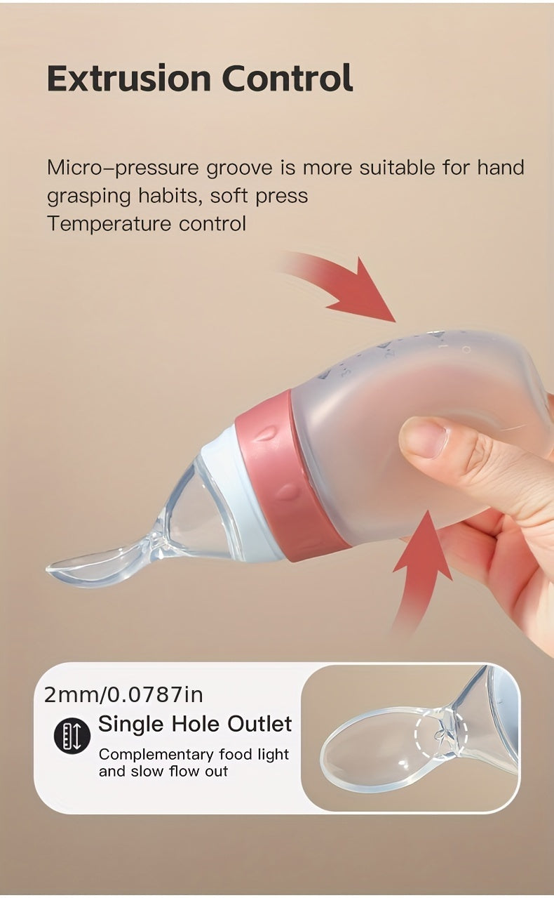 Biberon d'alimentation pour bébé en silicone liquide 100 ml/3 oz — Monptitlou