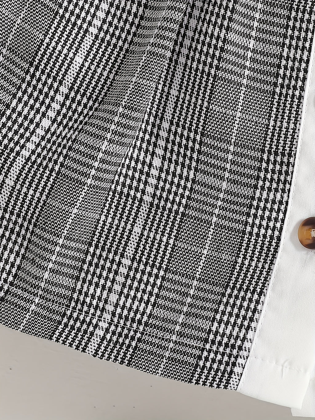 Veste ouverte à carreaux noir et blanc automne/hiver pour filles avec — Monptitlou