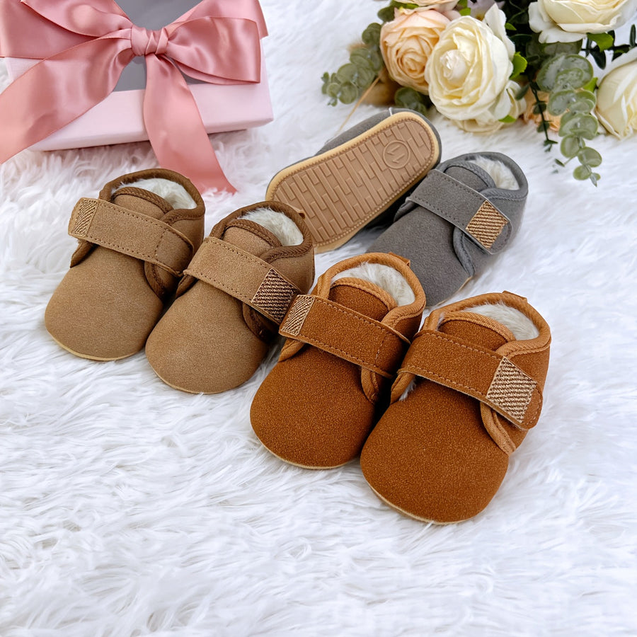 Chaussures chaudes d'hiver pour bébé doublées en polaire — Monptitlou