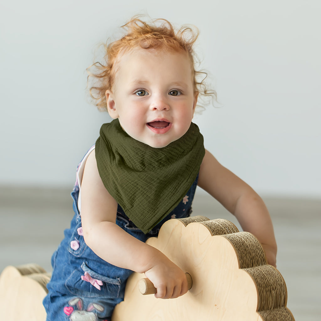 Lot de 5 langes bébé en mousseline, 7 motifs