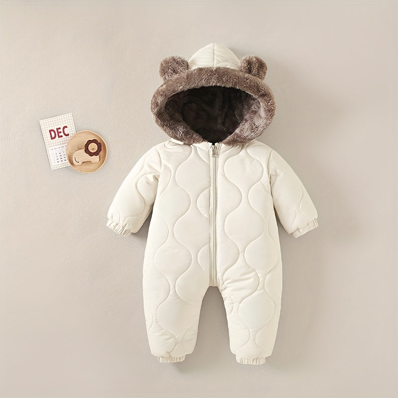 Combinaison d'Hiver Doublée Polaire Unisexe à Capuche — Monptitlou Image