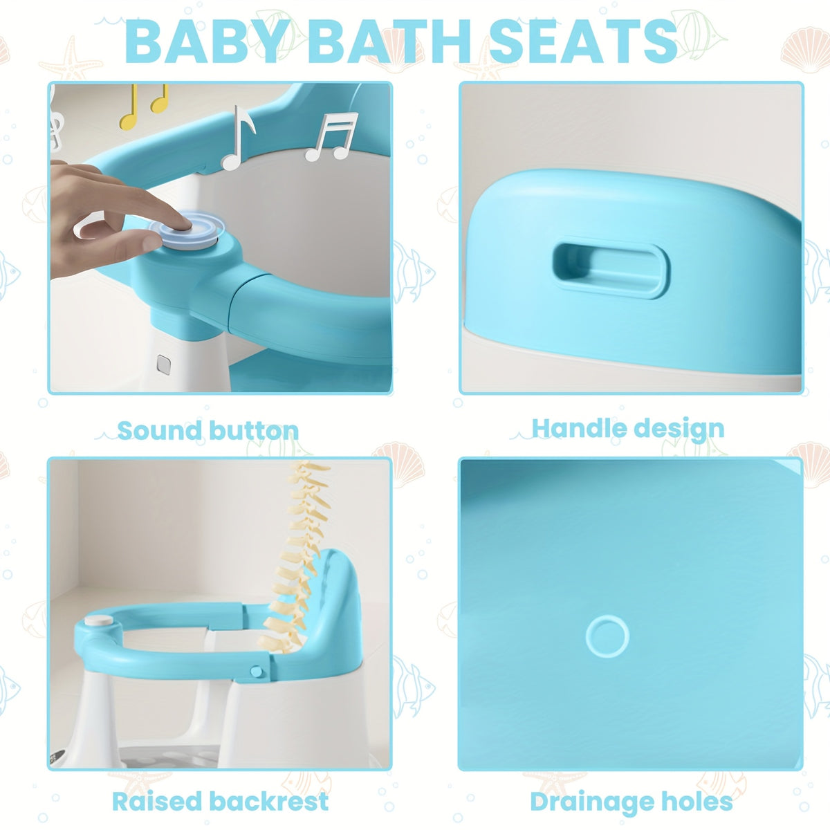 Siège de bain bébé pivotant à 360° — Monptitlou Image