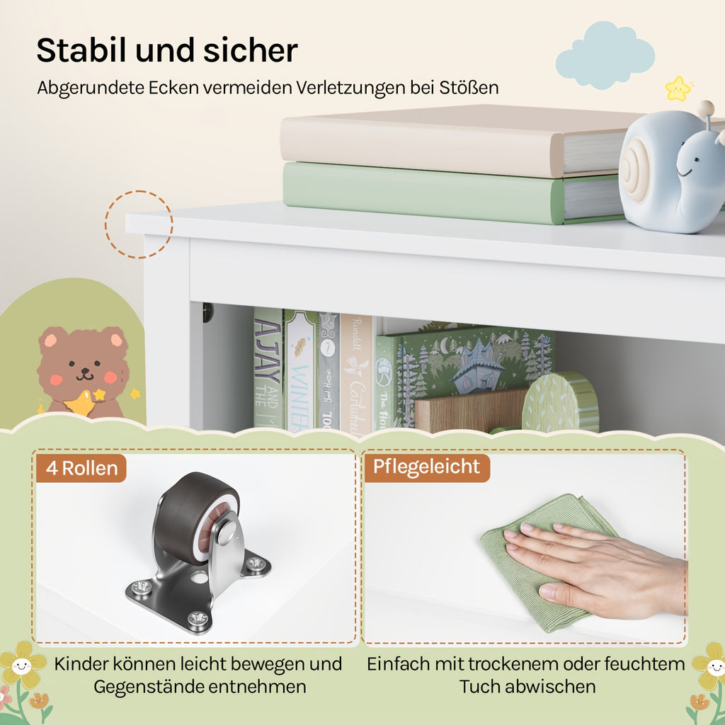 Meuble de rangement pour enfants avec 3 tiroirs à roulettes — Monptitlou