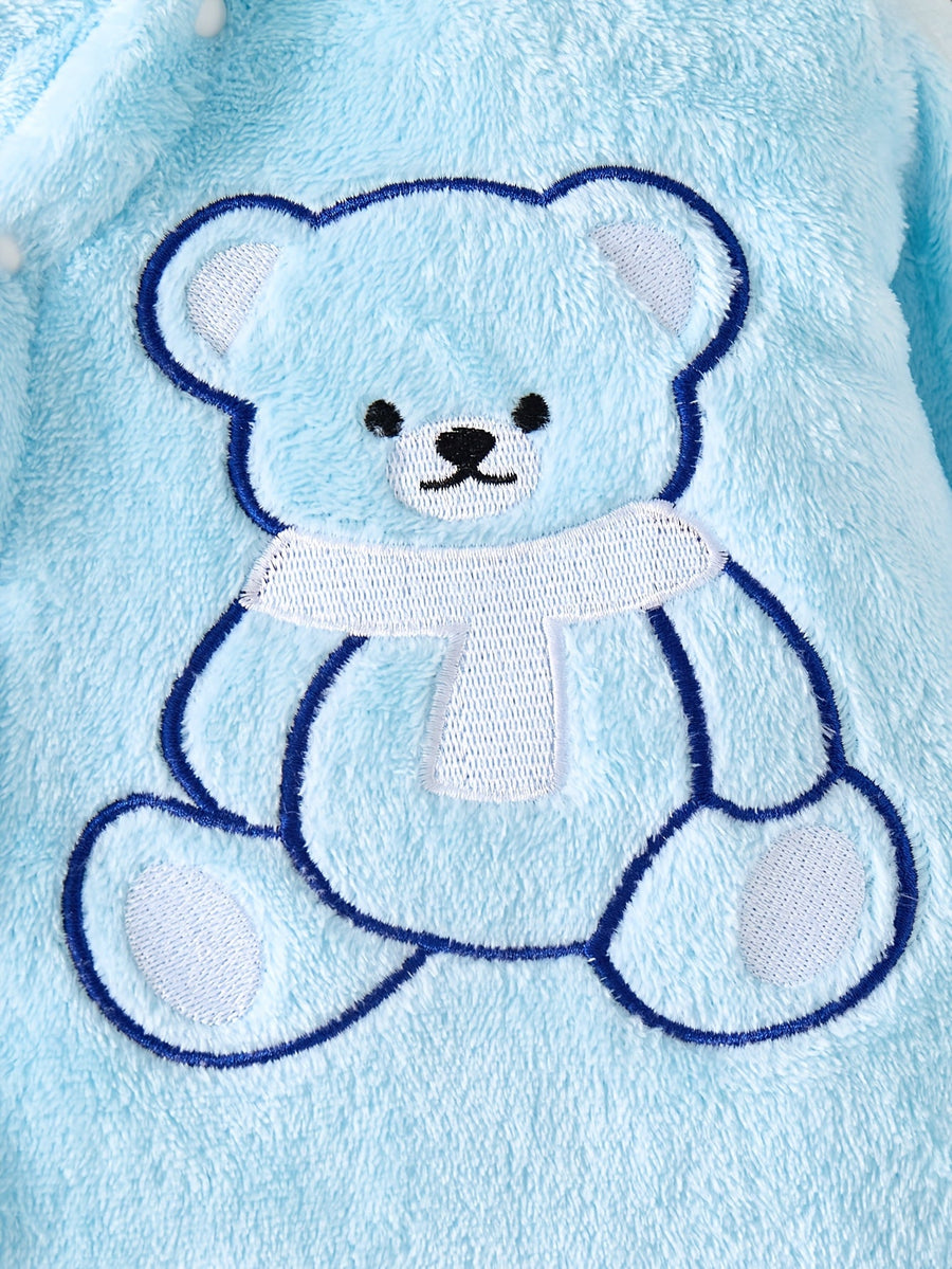 Vêtements pour tout-petits garçons, barboteuse pour bébé automne et hiver, épaisse et chaude, mignon écharpe, appliqué o