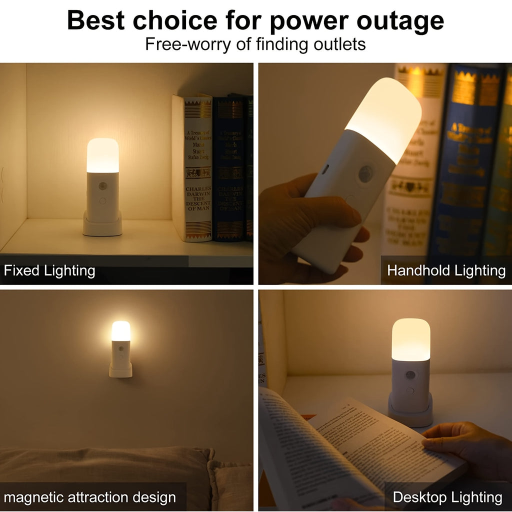 Veilleuse LED à Détecteur de Mouvement Humain, USB Rechargeable — Monptitlou