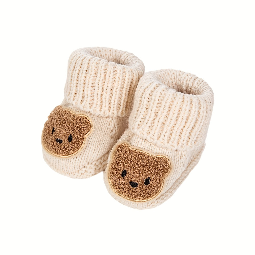 1 Paire d'Adorables Chaussettes en Tricot Ours pour Nouveau-nés — Monptitlou Image