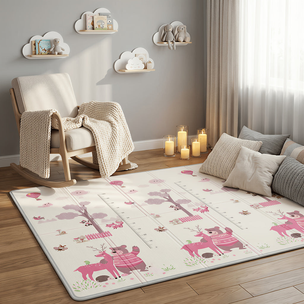 Tapis de jeu extra large 180x150cm, design réversible, mousse XPE — Monptitlou
