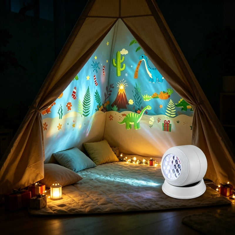 Lampe de projection LED Dinosaures Rotatifs Dynamiques — Monptitlou