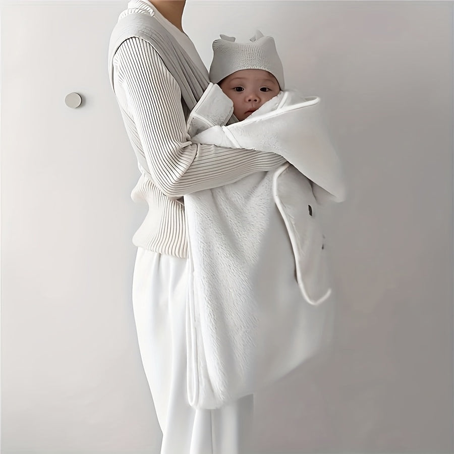 Plaid brodé, 1 pièce, couverture de voyage chaude avec sangles — Monptitlou