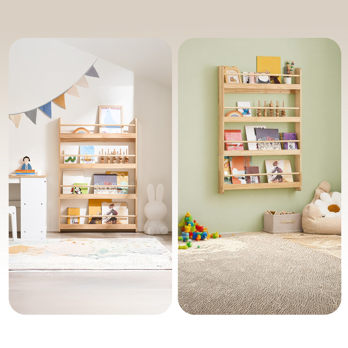 1 étagère pour enfants, étagère pour enfants, étagère à jouets — Monptitlou Image