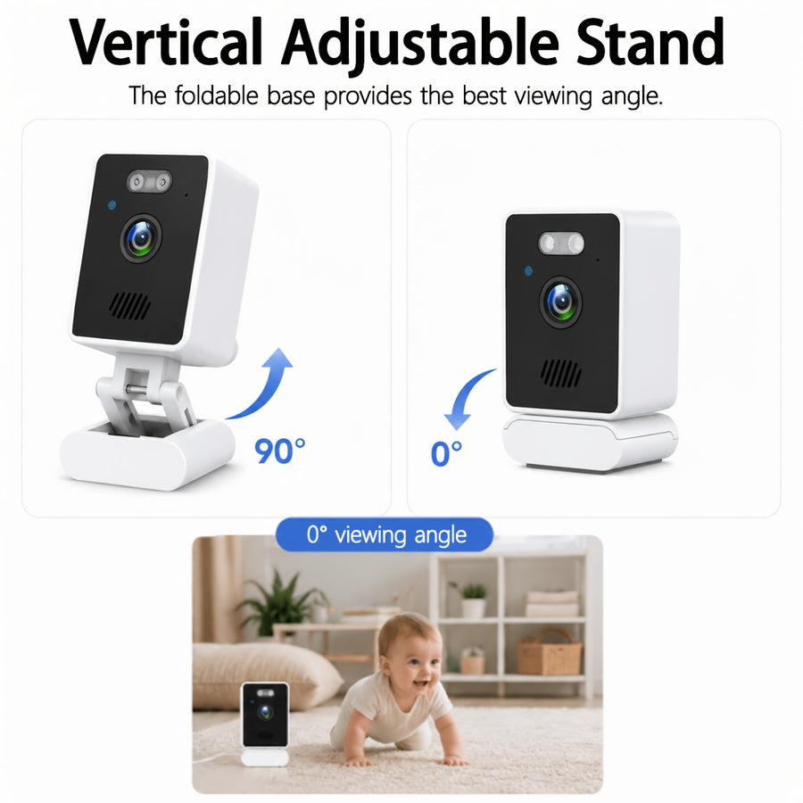 Moniteur vidéo HD 720P, Caméra de surveillance sans fil d'intérieur — Monptitlou