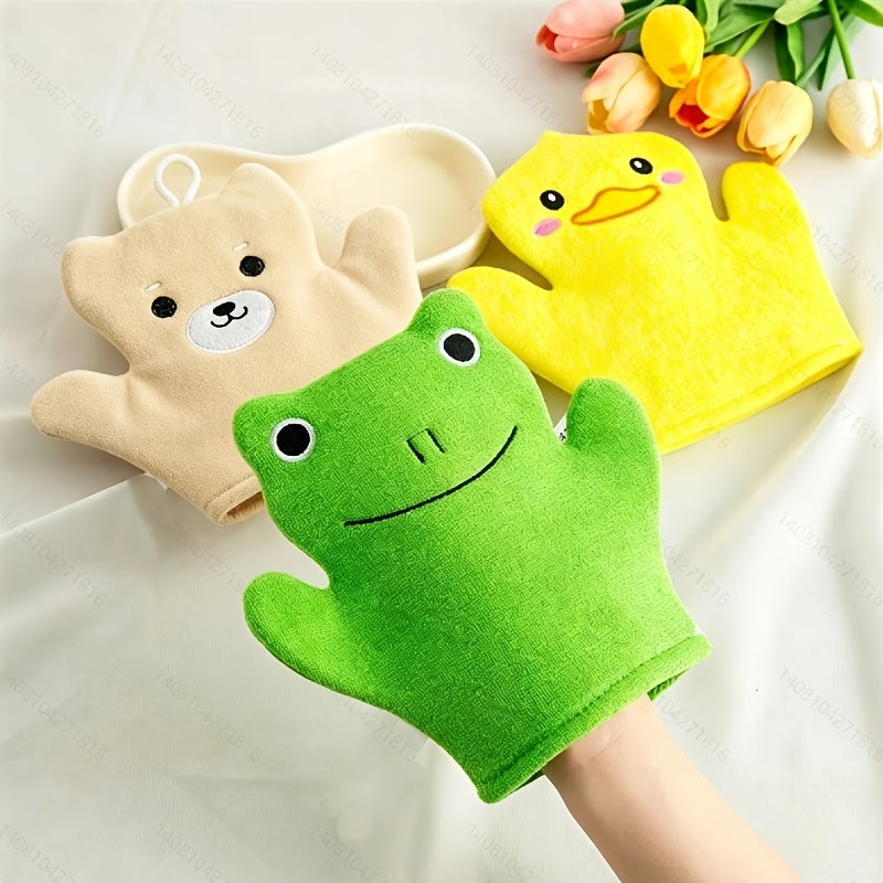 Petits Manchons de Massage de Bain de Dessin Animé Canard Jaune — Monptitlou Image