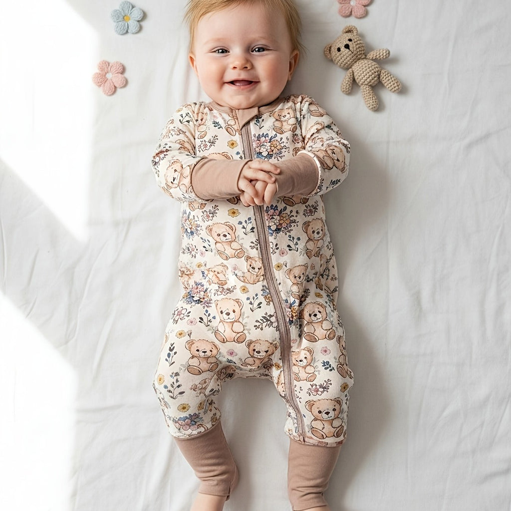 Grenouillère Bébé Garçon Fille en Fibre de Bambou — Monptitlou