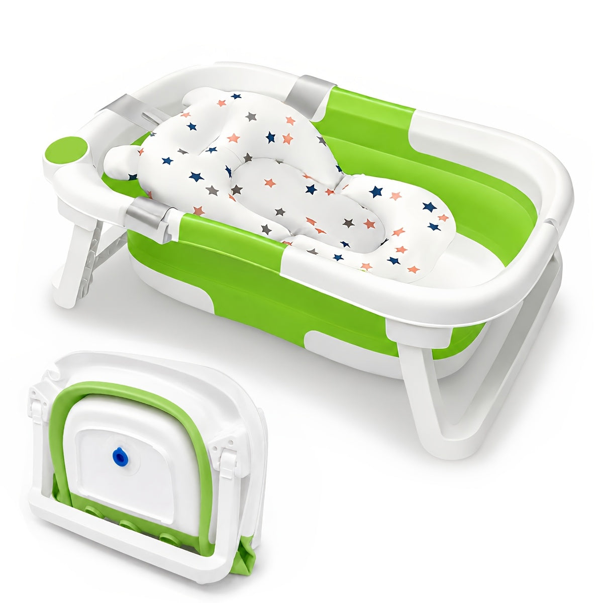 Baignoire pliable pour bébé avec coussin moelleux — Monptitlou Image
