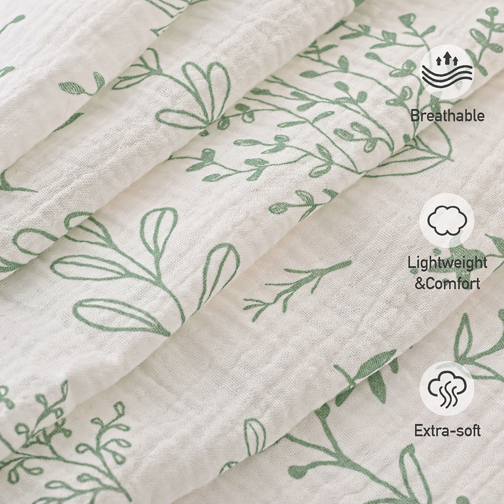Lot de 5 langes bébé en mousseline, 7 motifs — Monptitlou