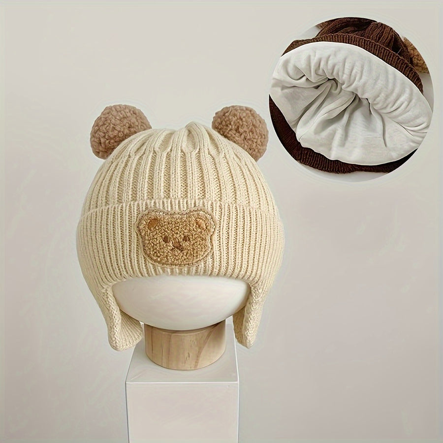 Bonnet d'hiver mignon avec oreilles d'ours — Monptitlou
