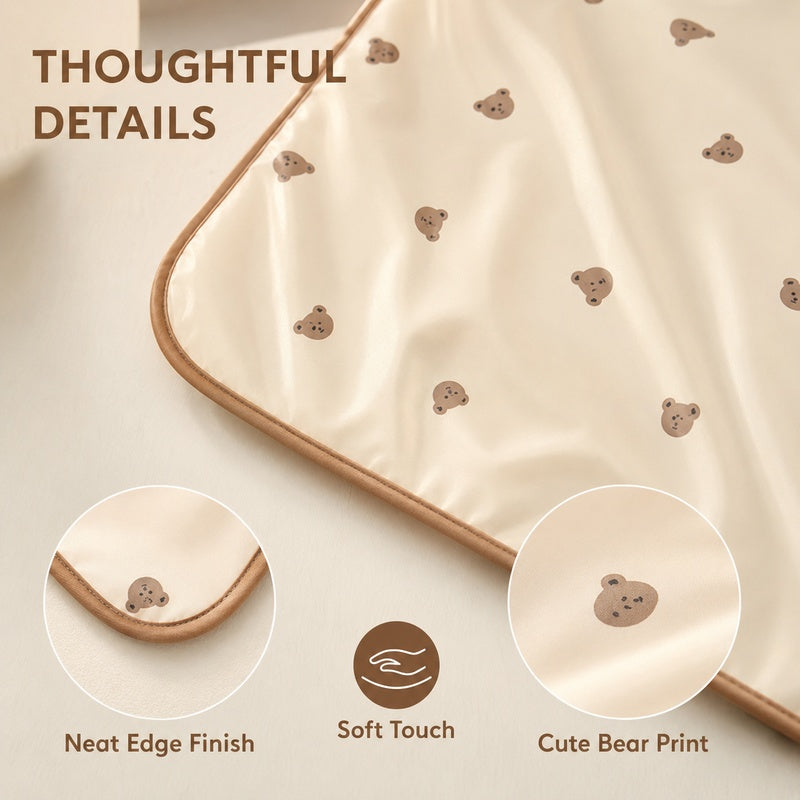 Matelas à langer réutilisable pour bébé avec surface lavable et endos — Monptitlou