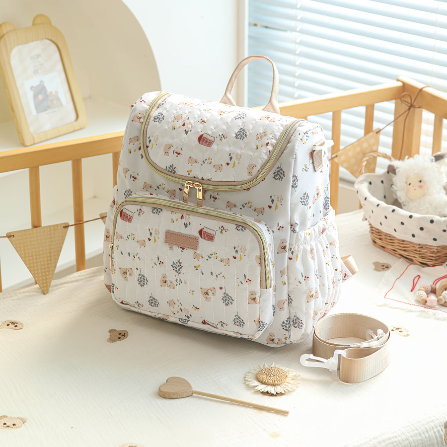 1 sac à dos à langer matelassé pour maman et papa, sac à langer léger — Monptitlou