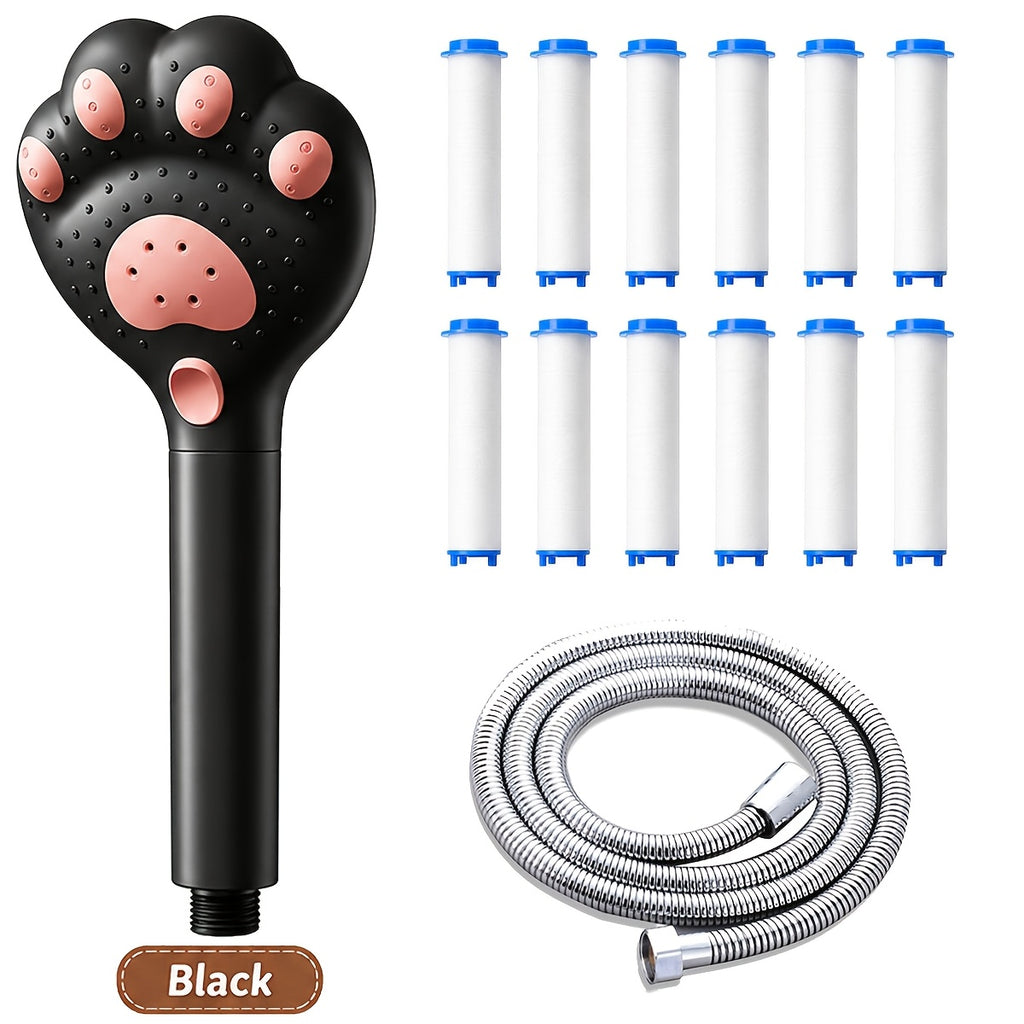 Ensemble de pommeau de douche à main en forme de patte de chat — Monptitlou