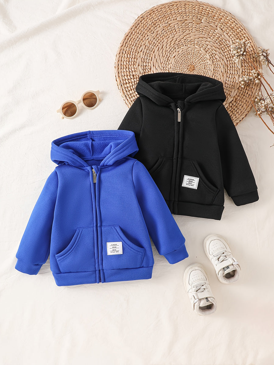 Sweat à capuche unis décontractés pour garçons et filles — Monptitlou