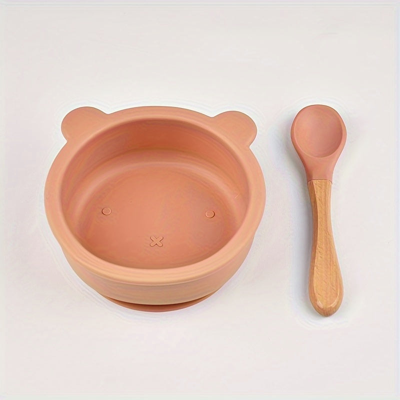 Ensemble de vaisselle pour bébé en silicone alimentaire avec ventouse — Monptitlou