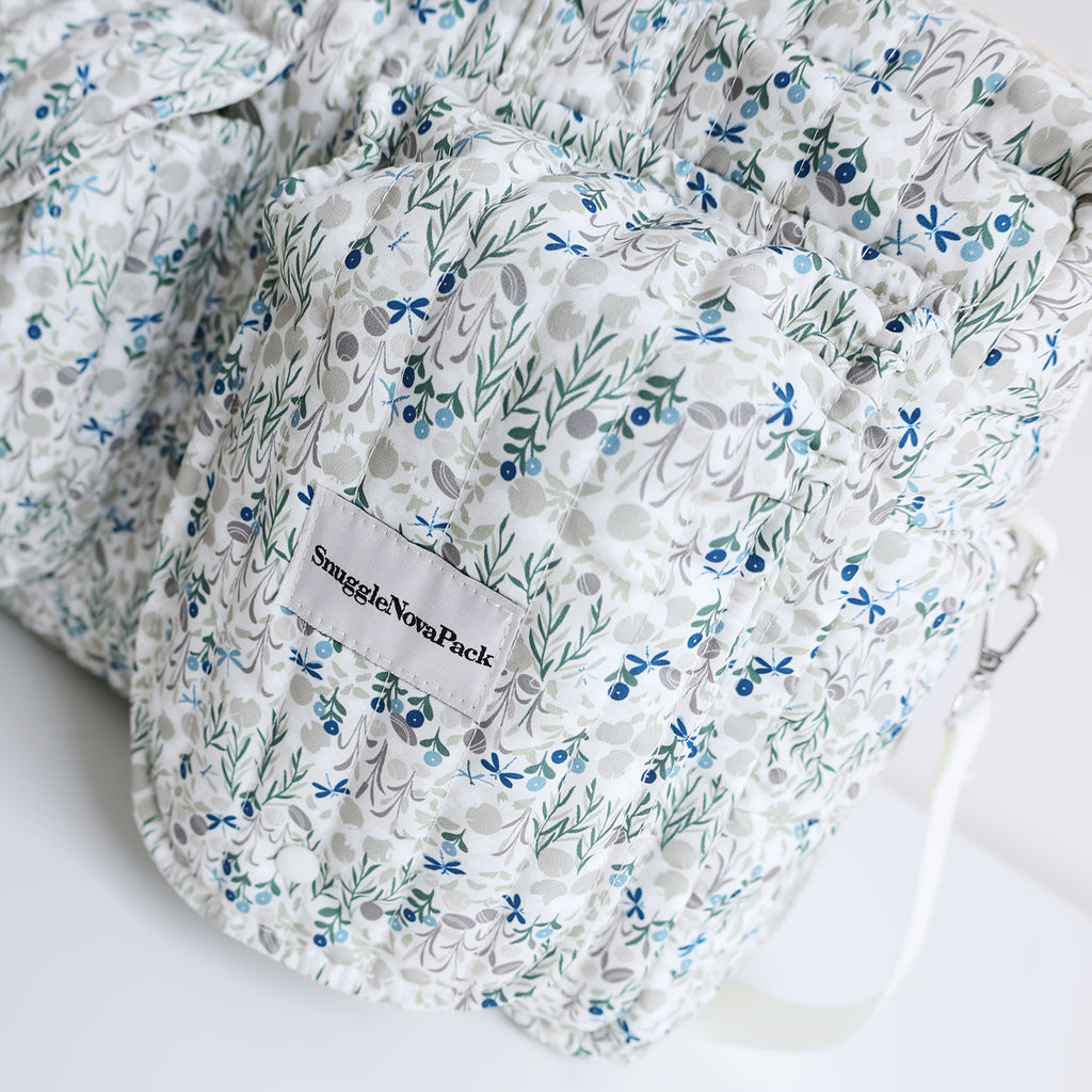 Sac Maman à Imprimé Patchwork à Rayures Larges, Conception à Double Poche Autoportante, Créant un Espace de Rangement Dé