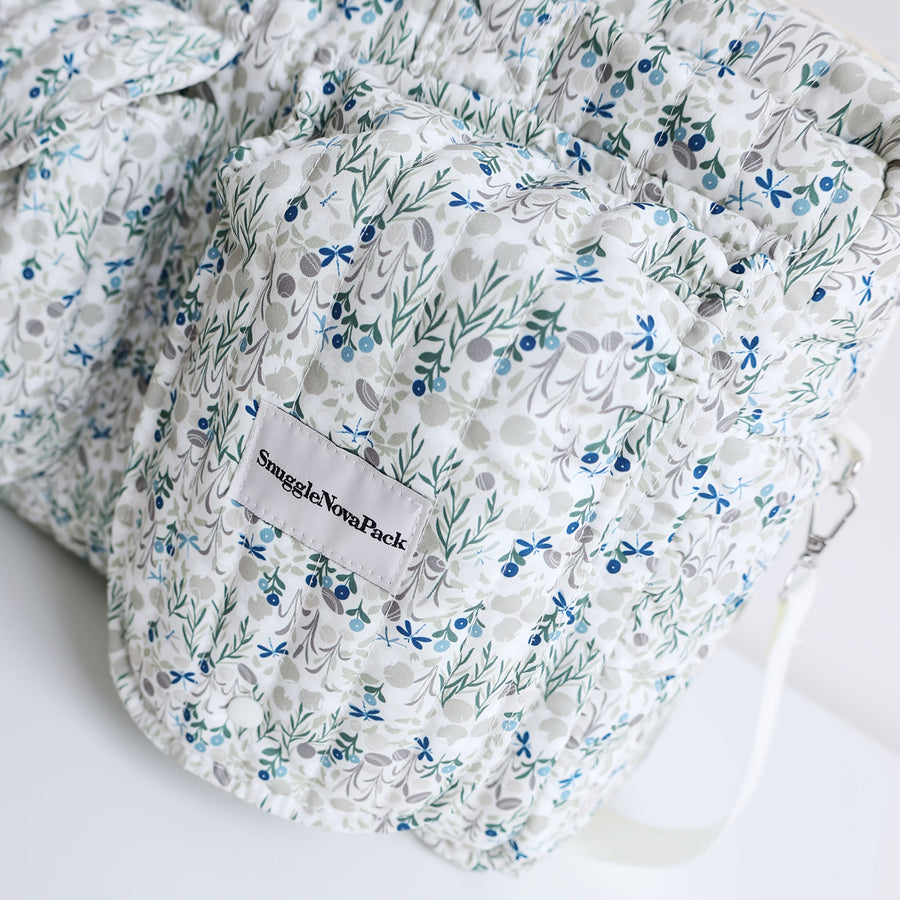 Sac Maman à Imprimé Patchwork à Rayures Larges, Conception à Double Poche Autoportante, Créant un Espace de Rangement Dé