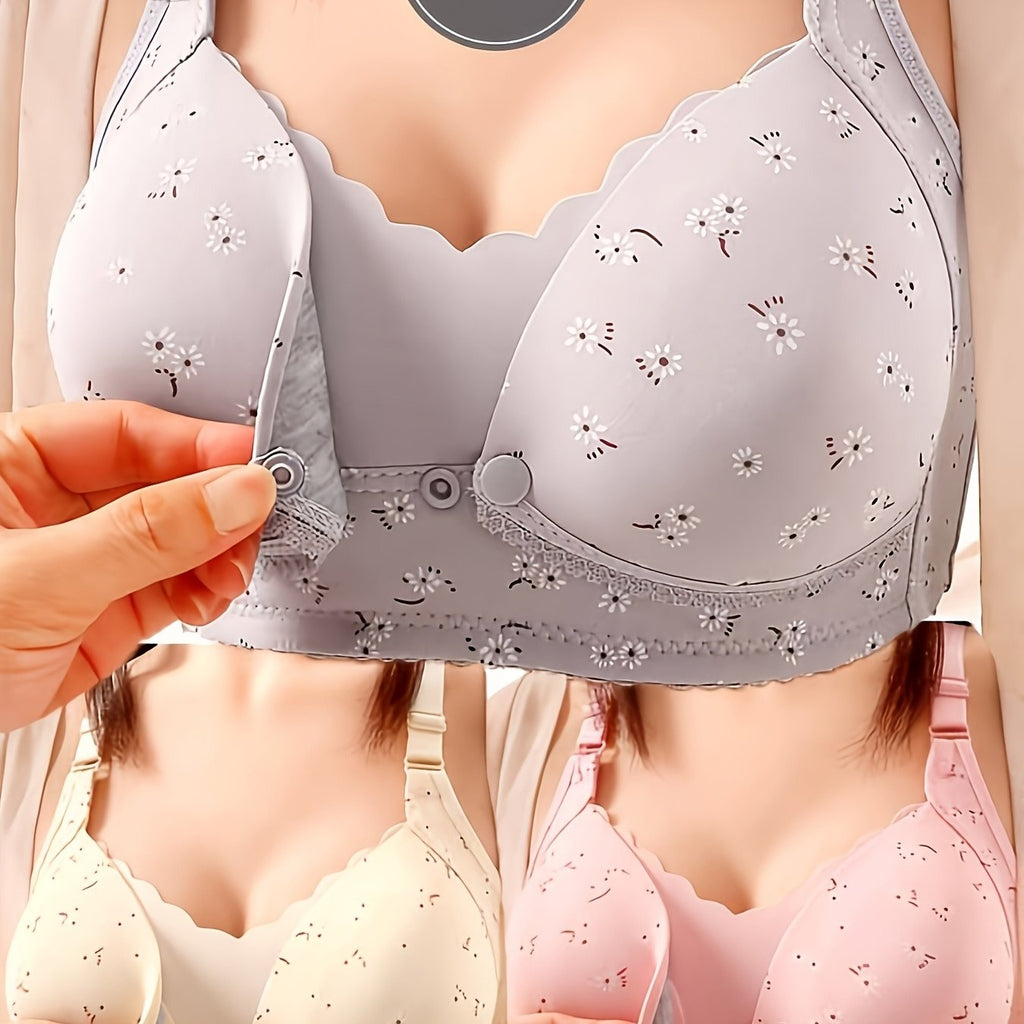 De soutien-gorge à fronces et fermeture avant pour femmes — Monptitlou