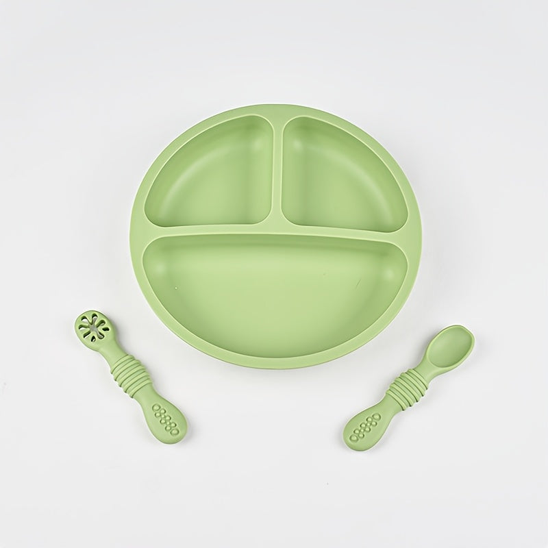 Ensemble de couverts en silicone alimentaire pour bébé — Monptitlou