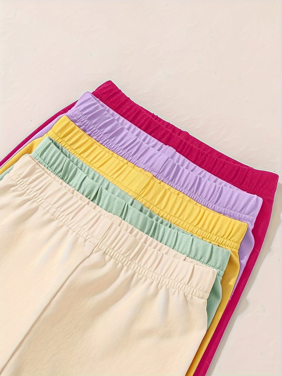 Leggings pour filles de couleur unie, leggings à motif nœud, filles — Monptitlou