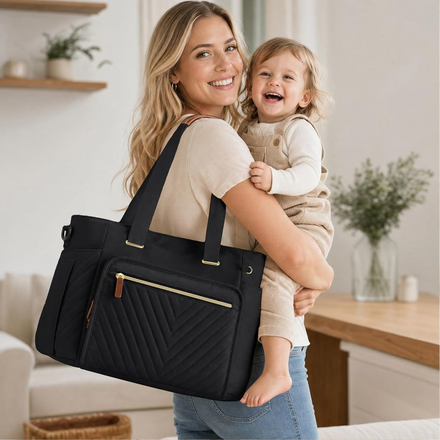 RAINSMORE Grand Sac à Couches avec Matelas à Langer et Porte-Tétine — Monptitlou