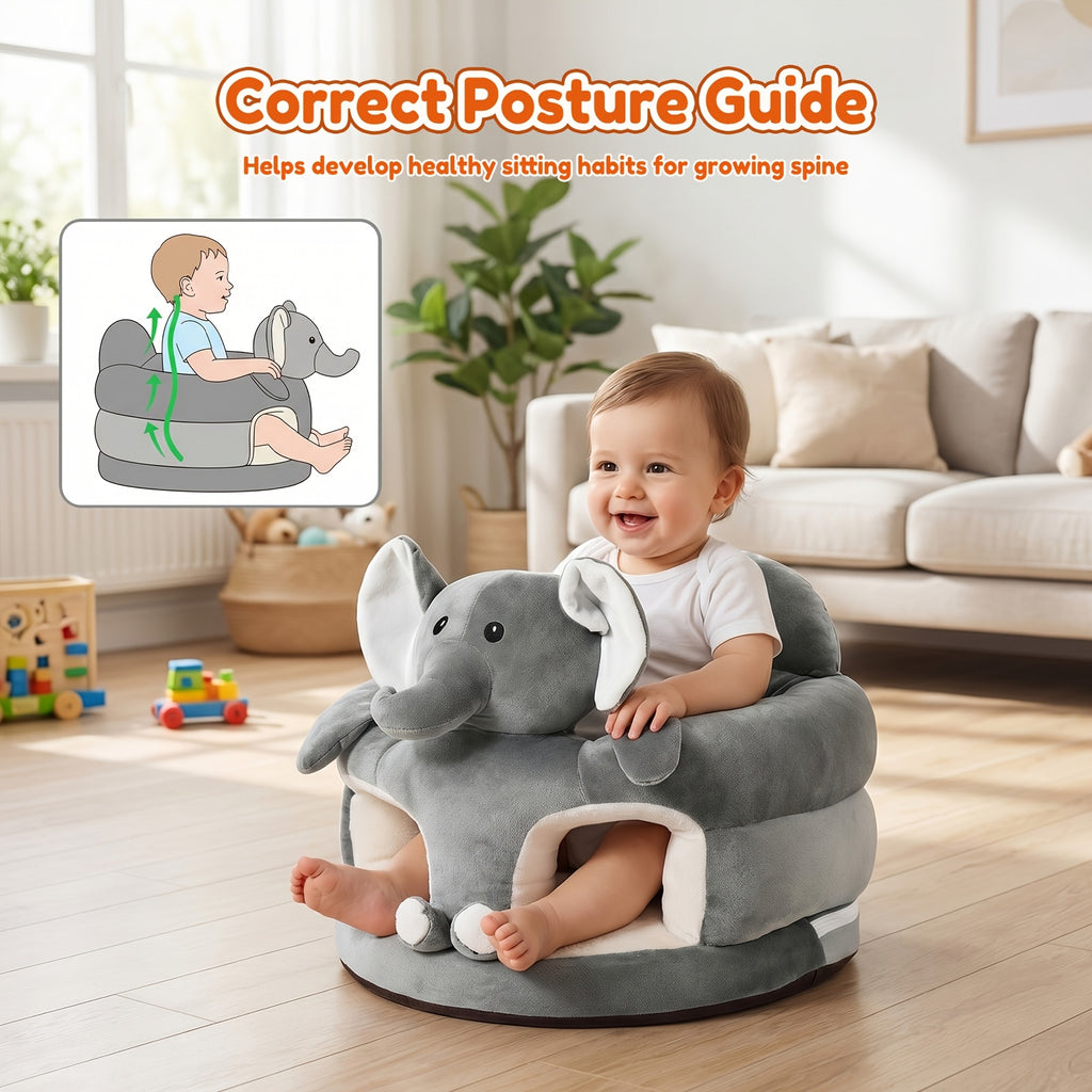 Siège d'appoint ergonomique pour bébé aspect ours/éléphant — Monptitlou