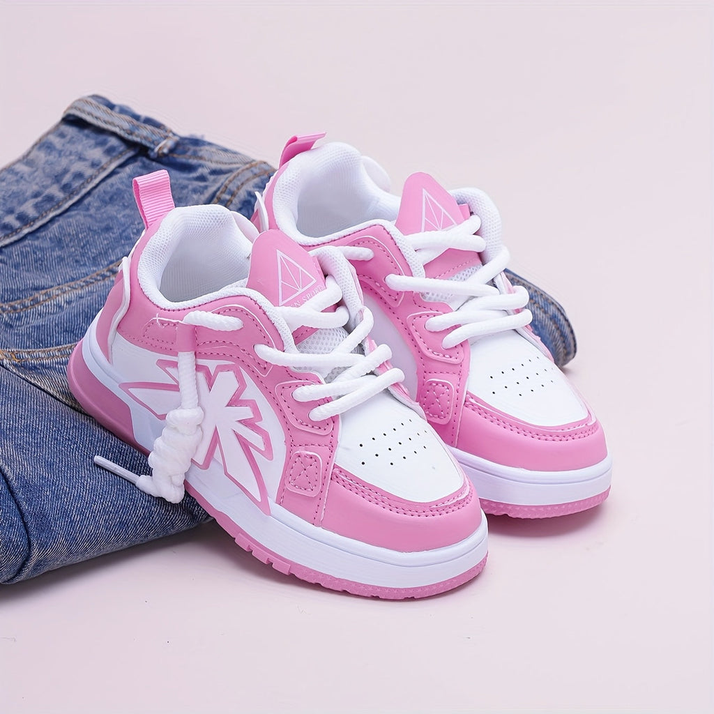 Chaussures de sport décontractées rose pour bébés filles, tendance et à la mode, nouveau style, chic pour le quotidien, 
