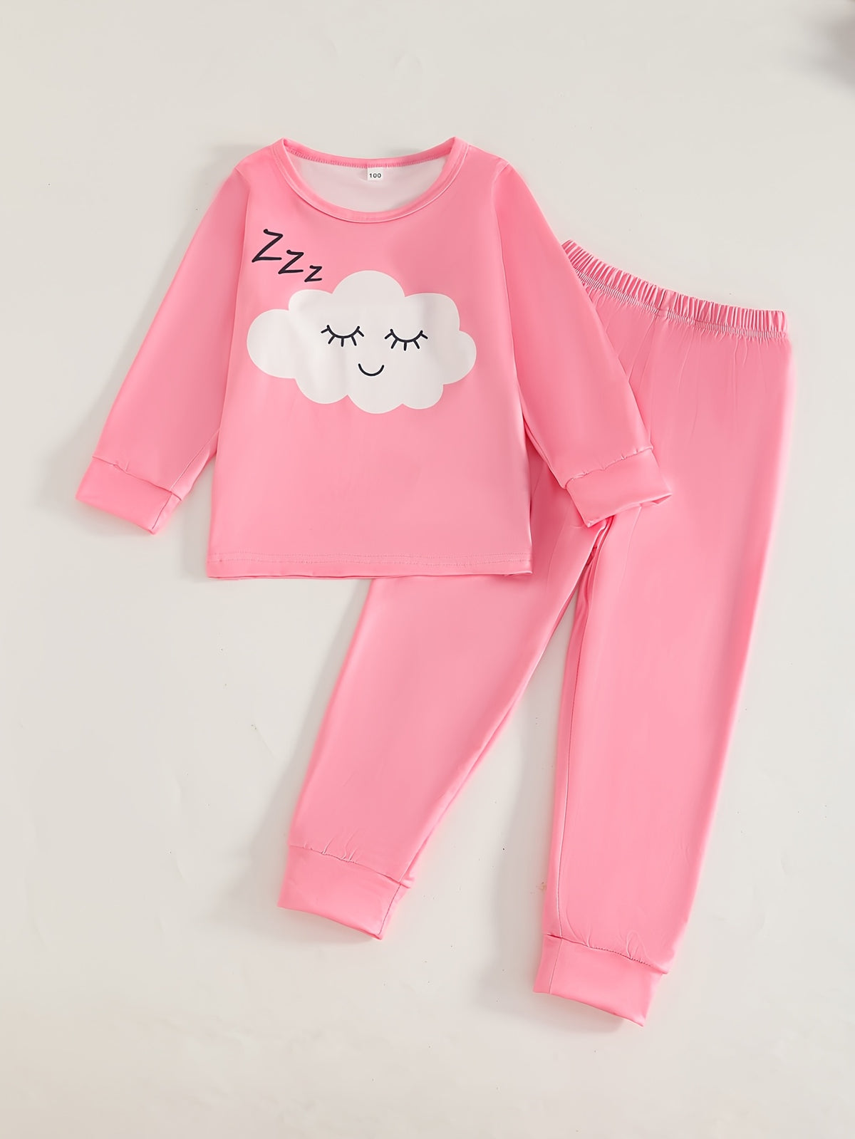 Pyjama pour filles avec imprimé nuage, étoile et lune — Monptitlou Image