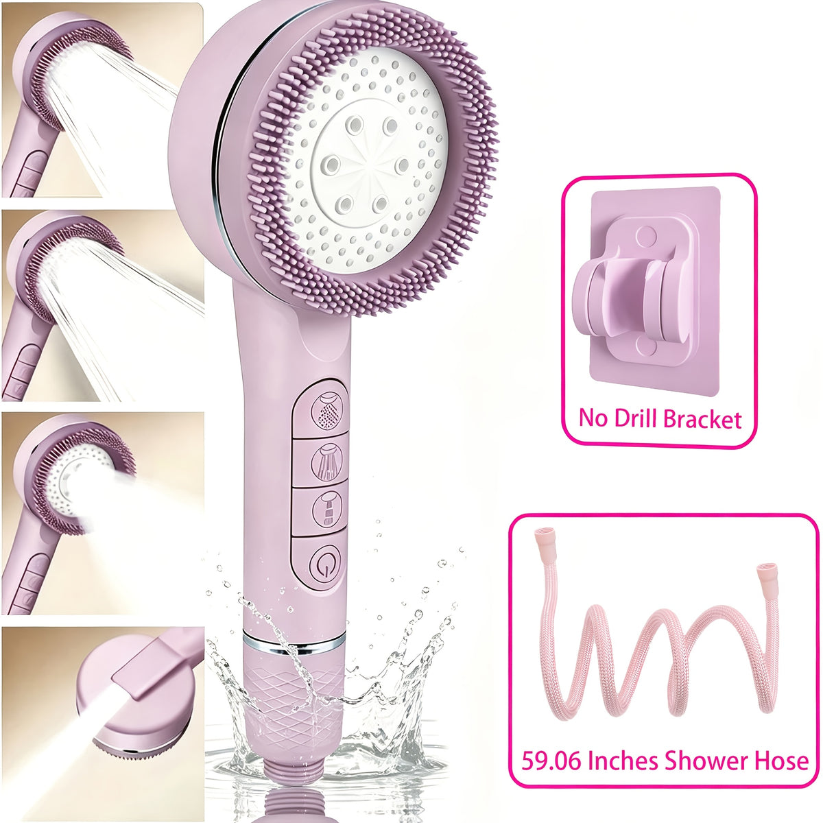 [Douche portable multi-modes] Ensemble de Douche Portative Violet avec — Monptitlou Image